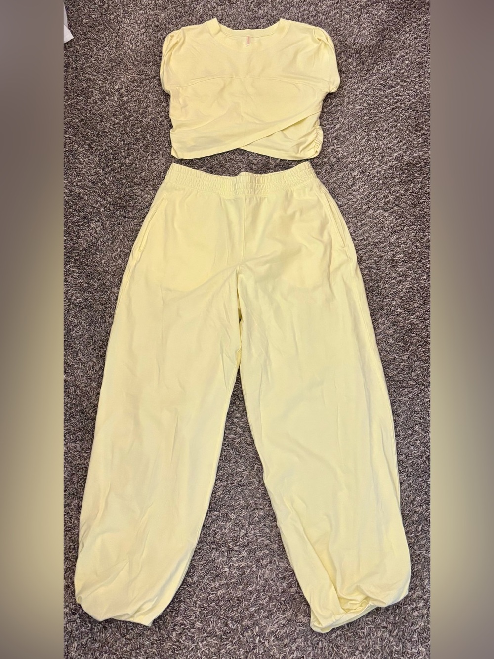 FP Movement by Free People Yellow Hot Shot Crossover Set
